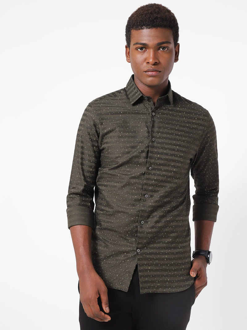 Men's Sky Blue Printed Shirt