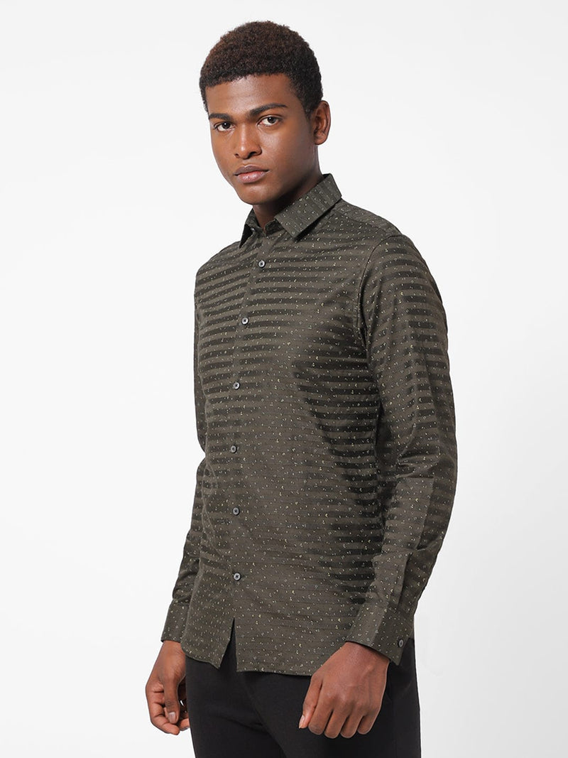 Men's Sky Blue Printed Shirt