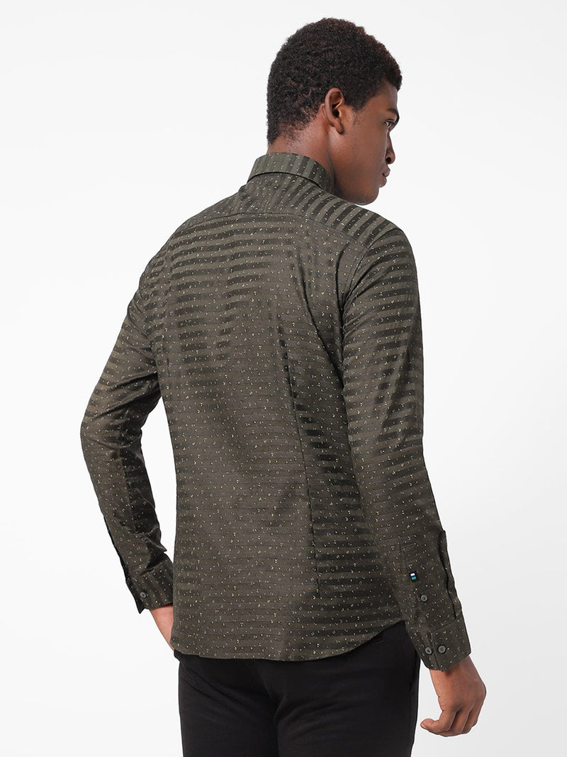 Men's Sky Blue Printed Shirt