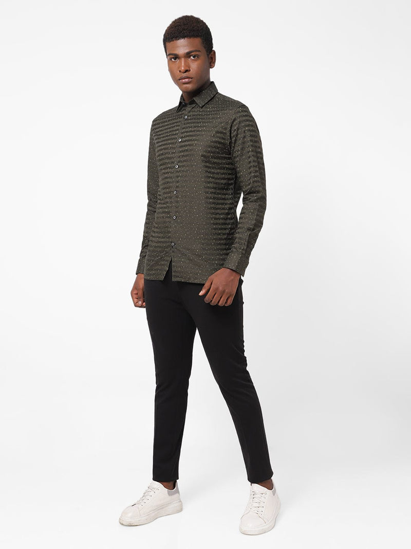 Men's Sky Blue Printed Shirt