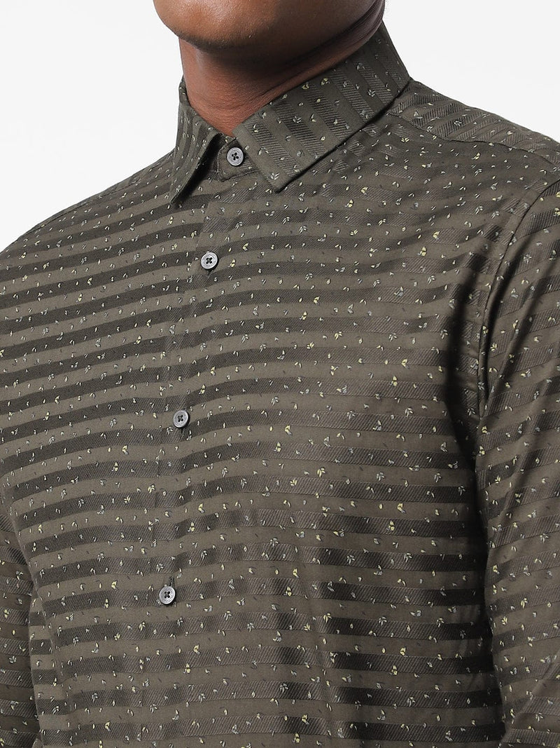 Men's Sky Blue Printed Shirt