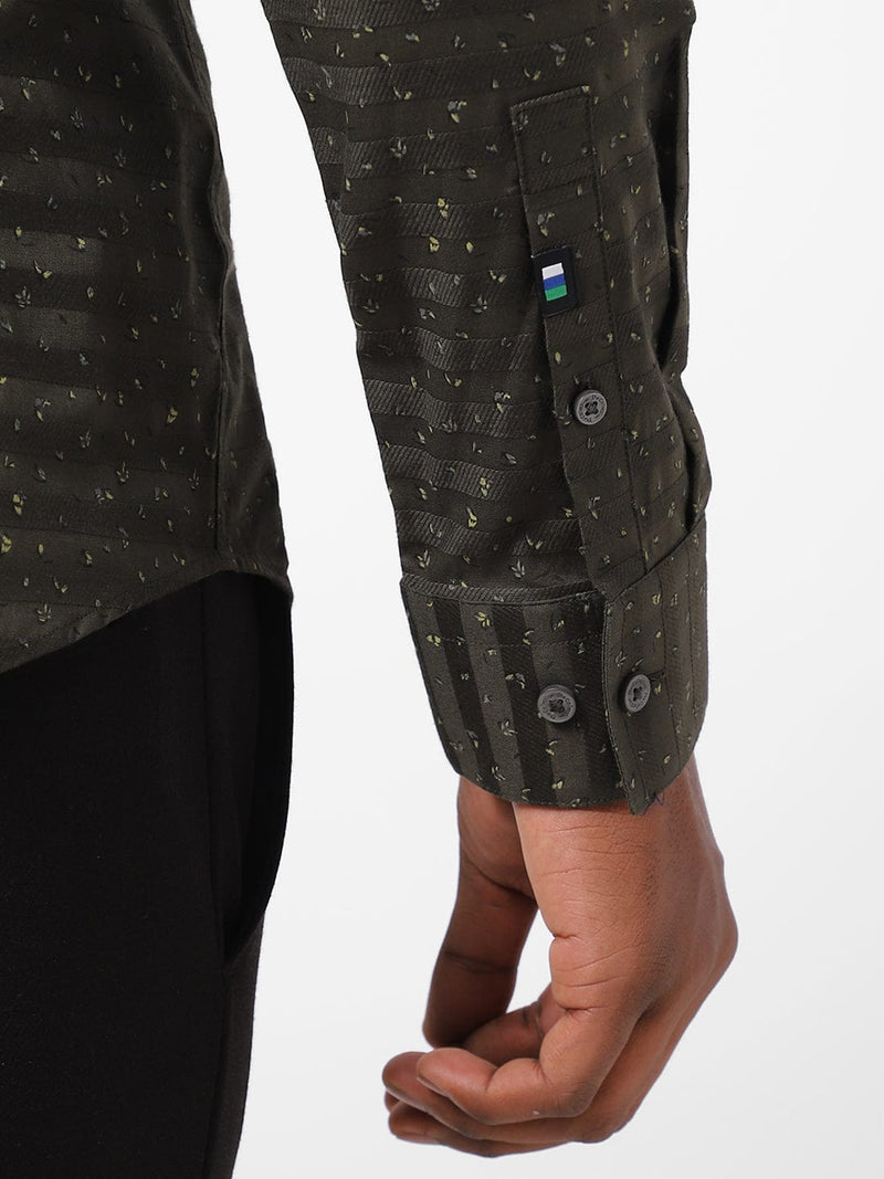 Men's Sky Blue Printed Shirt