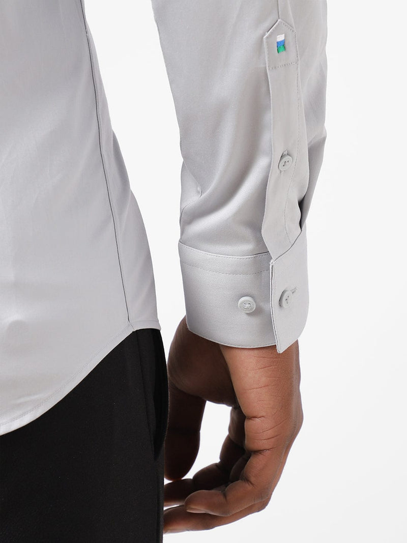 Men's Smoke Grey Solid Shirt