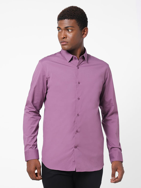 Men's Lavender Solid Shirt