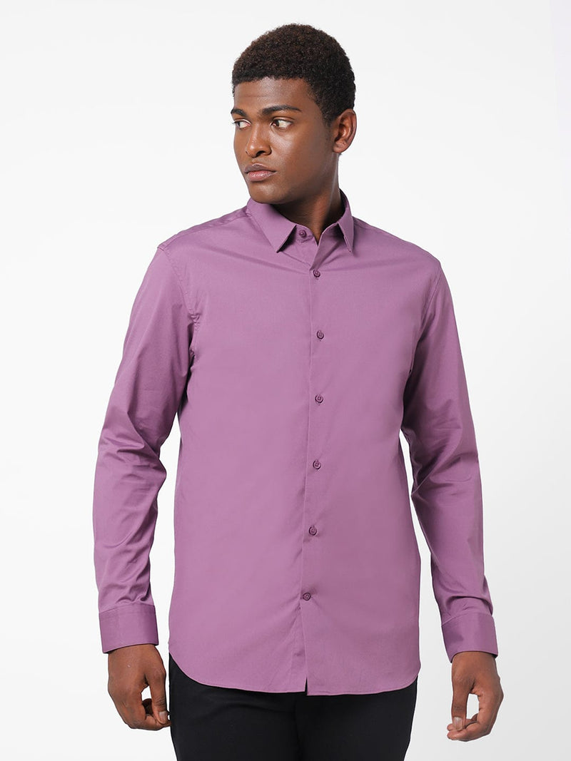 Men's Lavender Solid Shirt