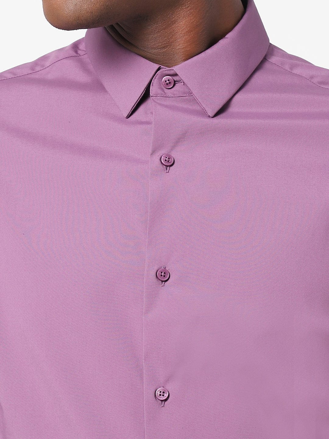 Men's Lavender Solid Shirt