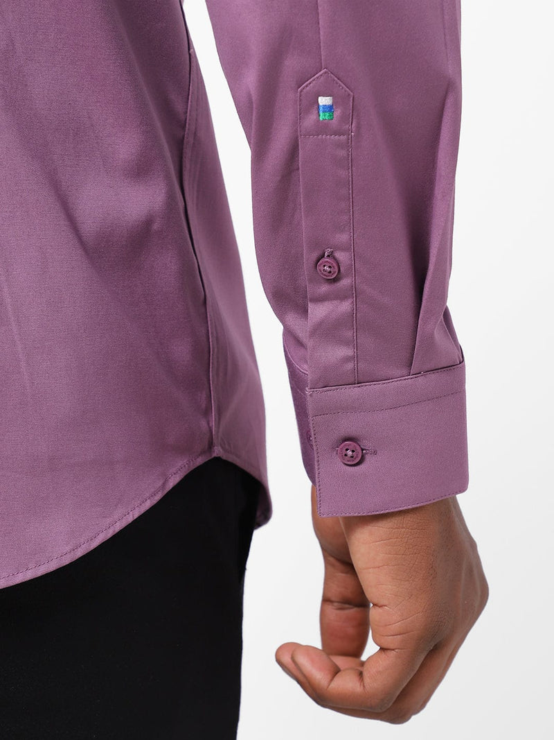 Men's Lavender Solid Shirt