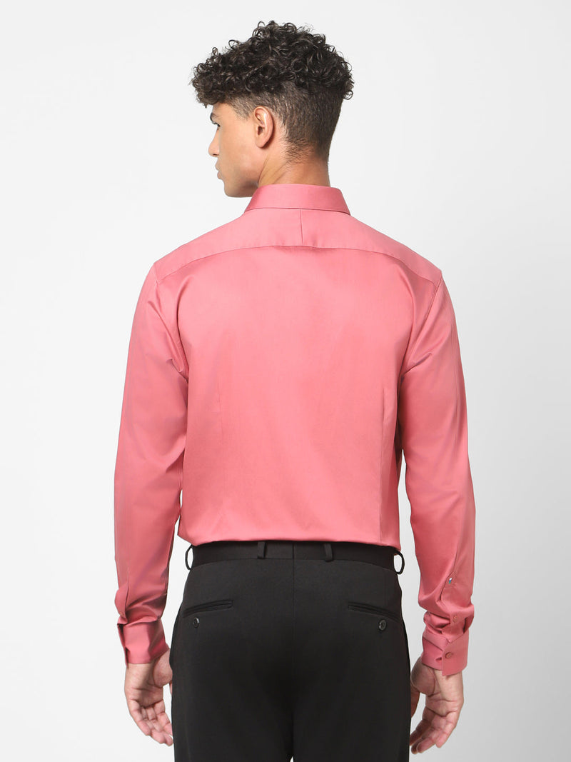 Men's French Pink Solid Shirt