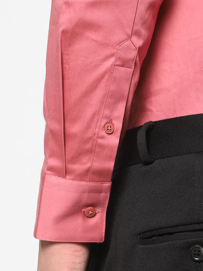 Men's French Pink Solid Shirt
