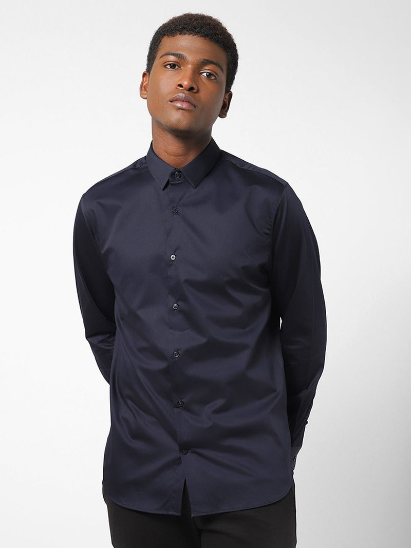 Men's Indepndence Blue Solid Shirt