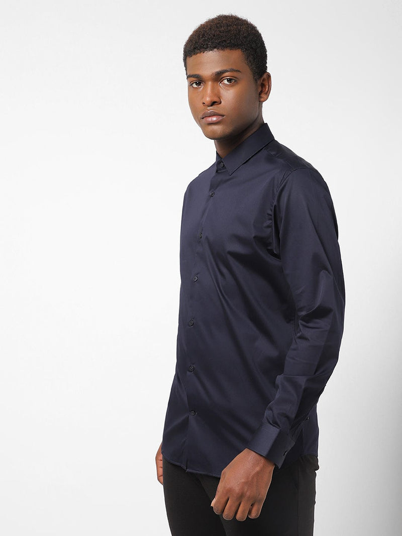 Men's Indepndence Blue Solid Shirt