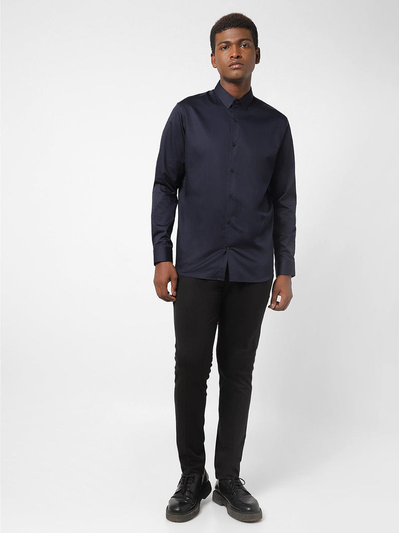 Men's Indepndence Blue Solid Shirt