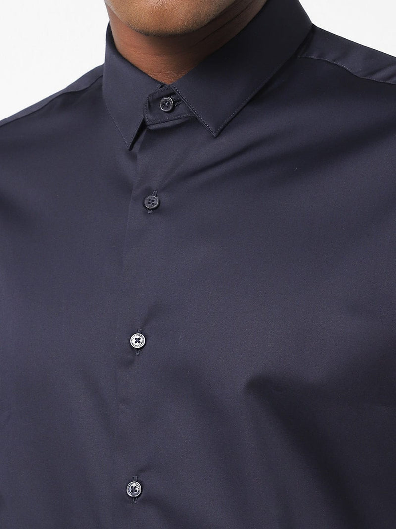 Men's Indepndence Blue Solid Shirt