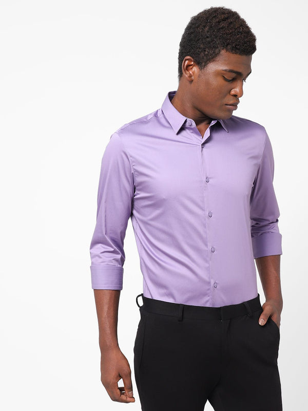 Men's Amethyst Violet Solid Shirt