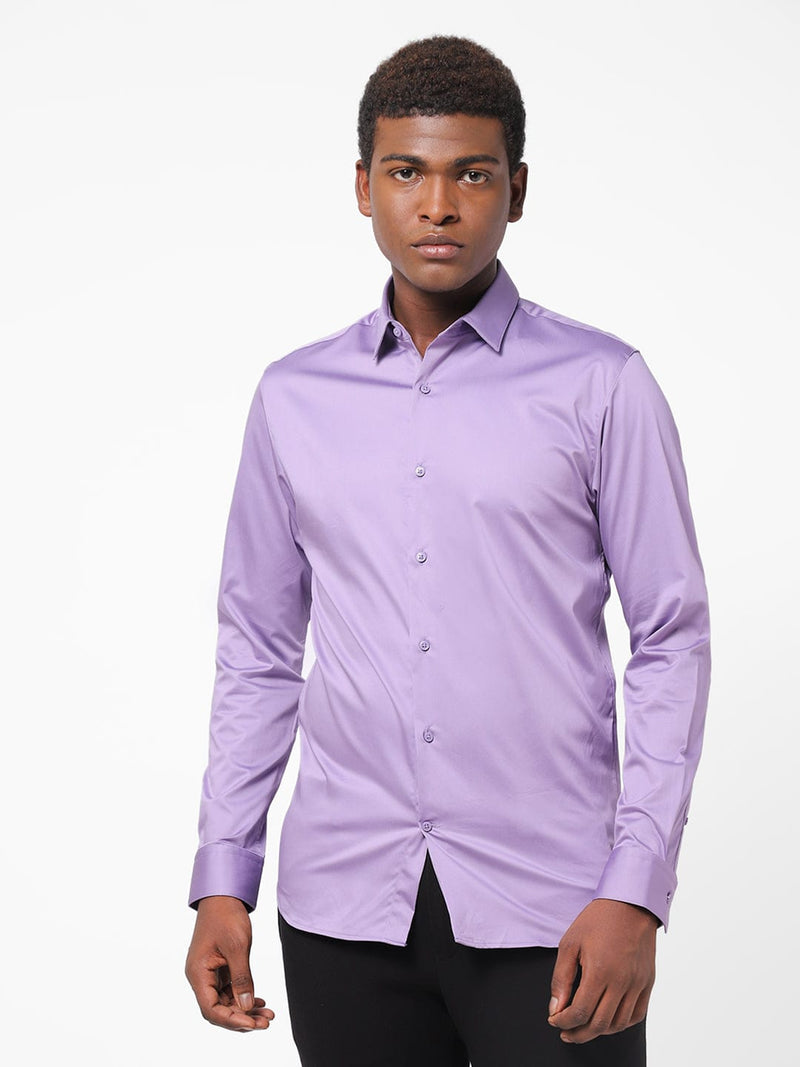 Men's Amethyst Violet Solid Shirt