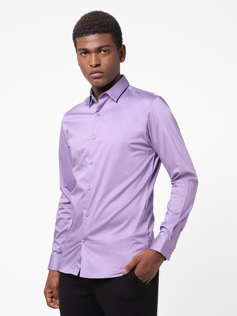 Men's Amethyst Violet Solid Shirt