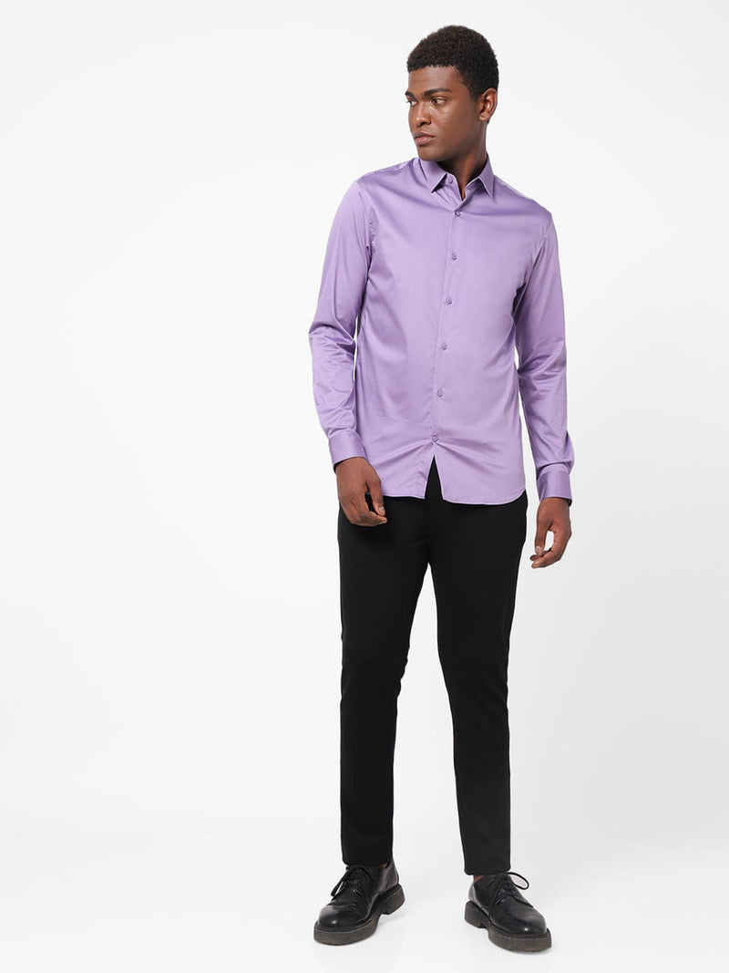 Men's Amethyst Violet Solid Shirt