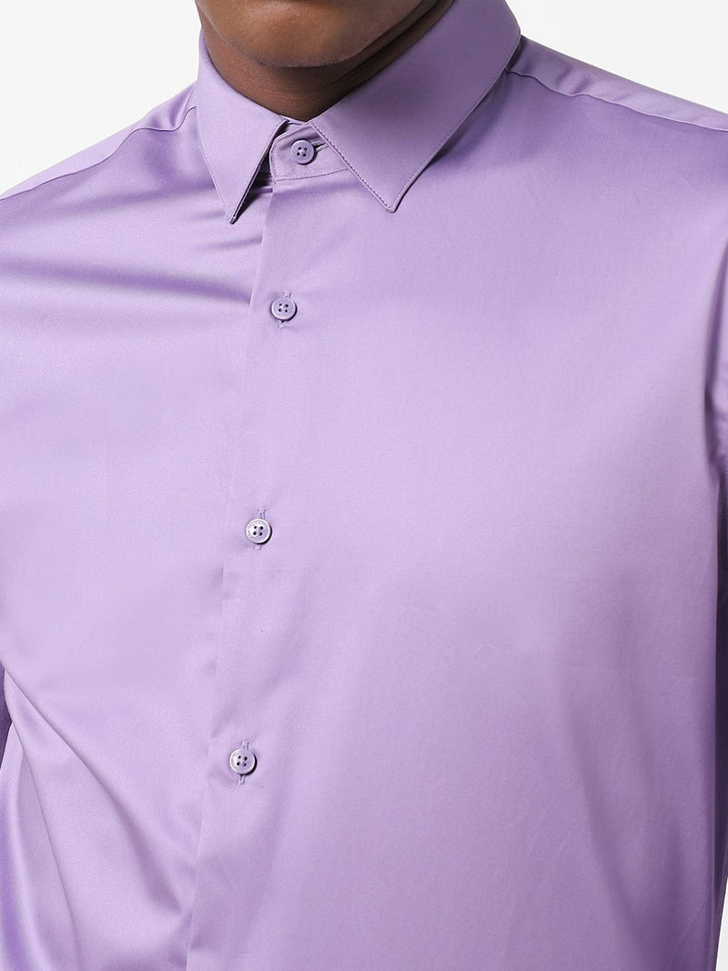 Men's Amethyst Violet Solid Shirt