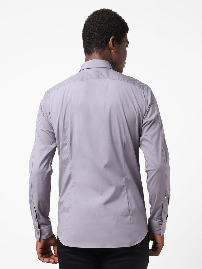 Men's Pigeon Blue Solid Shirt