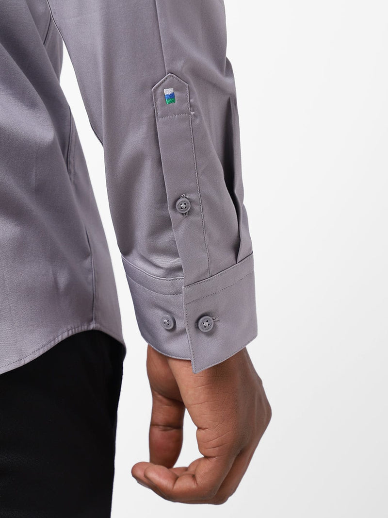 Men's Pigeon Blue Solid Shirt