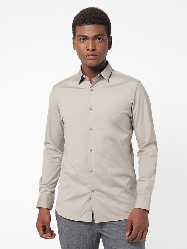 Men's Thunder Grey Solid Shirt