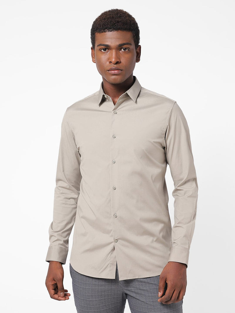 Men's Thunder Grey Solid Shirt