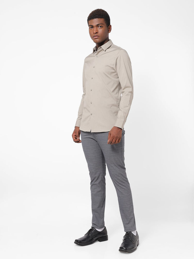 Men's Thunder Grey Solid Shirt