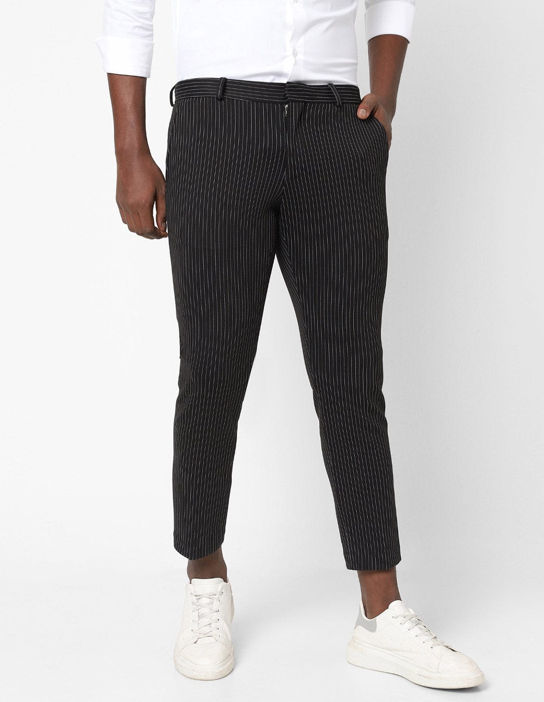 Black Stripes Knitted Stretch Men&