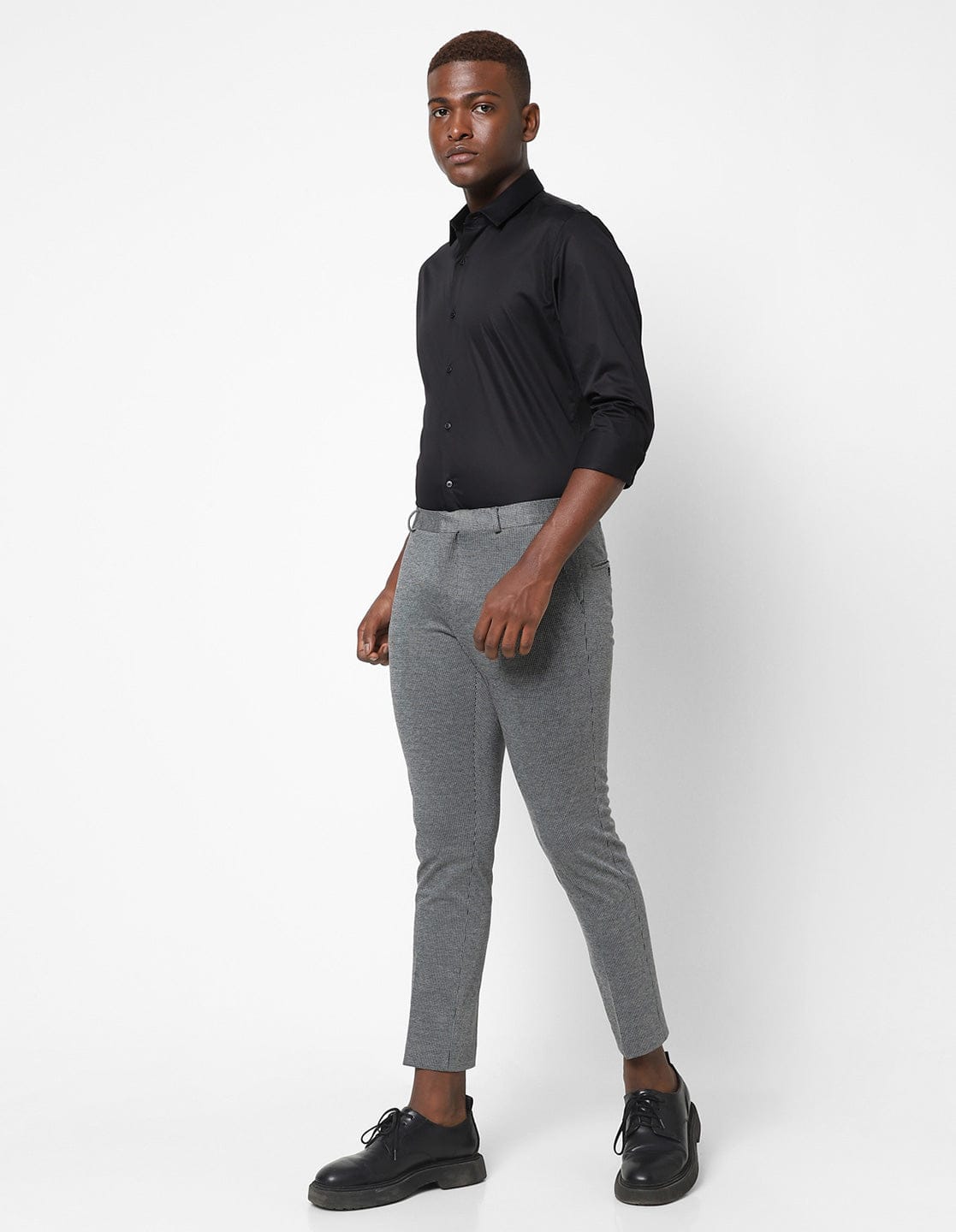 Grey Knitted Stretch Men&