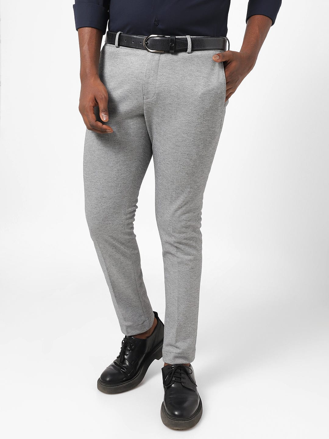 Grey Knitted Stretch Men&