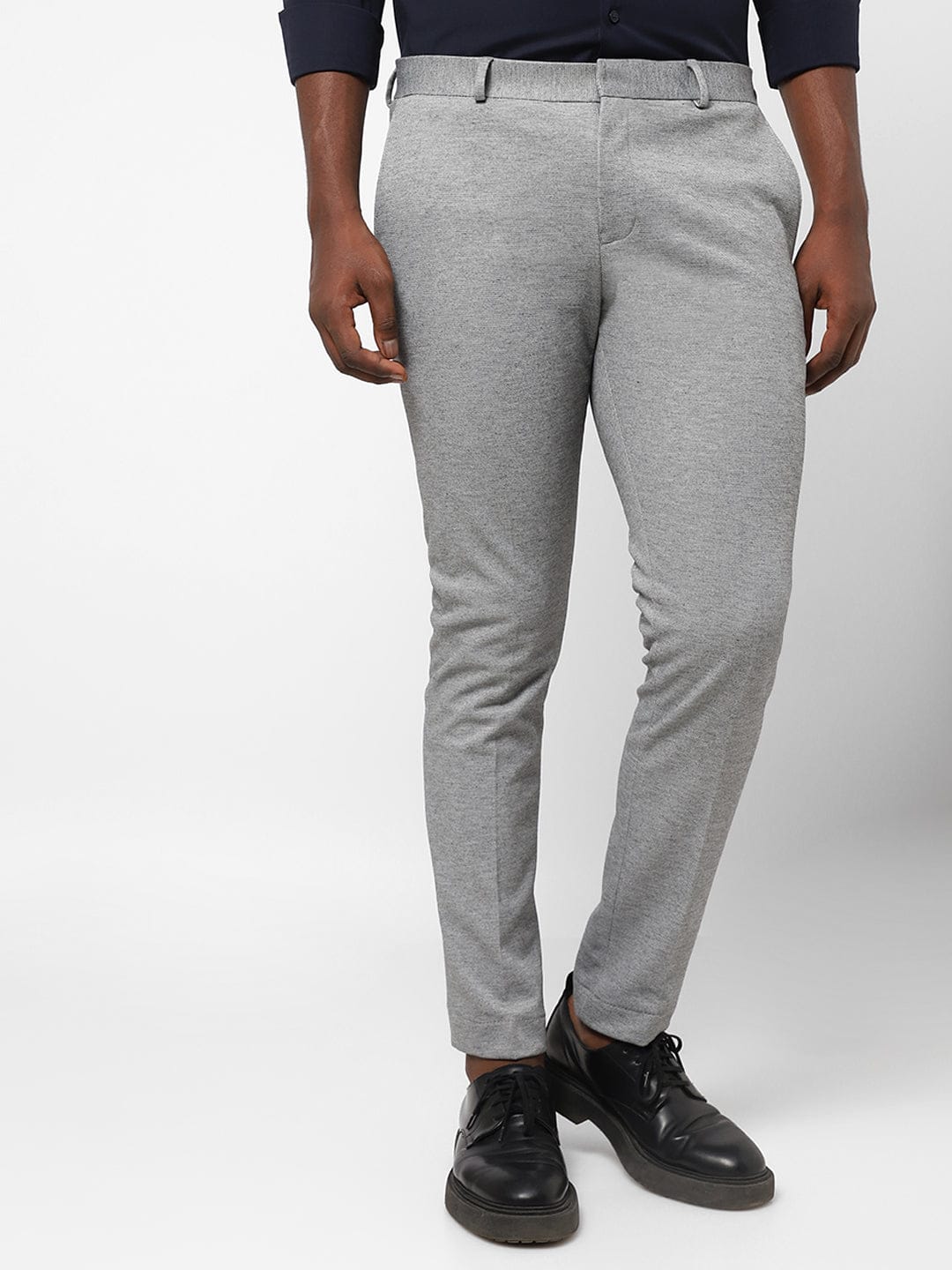 Grey Knitted Stretch Men&