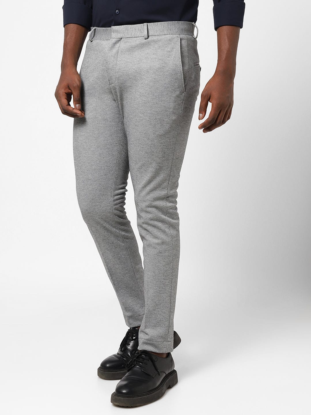 Grey Knitted Stretch Men&