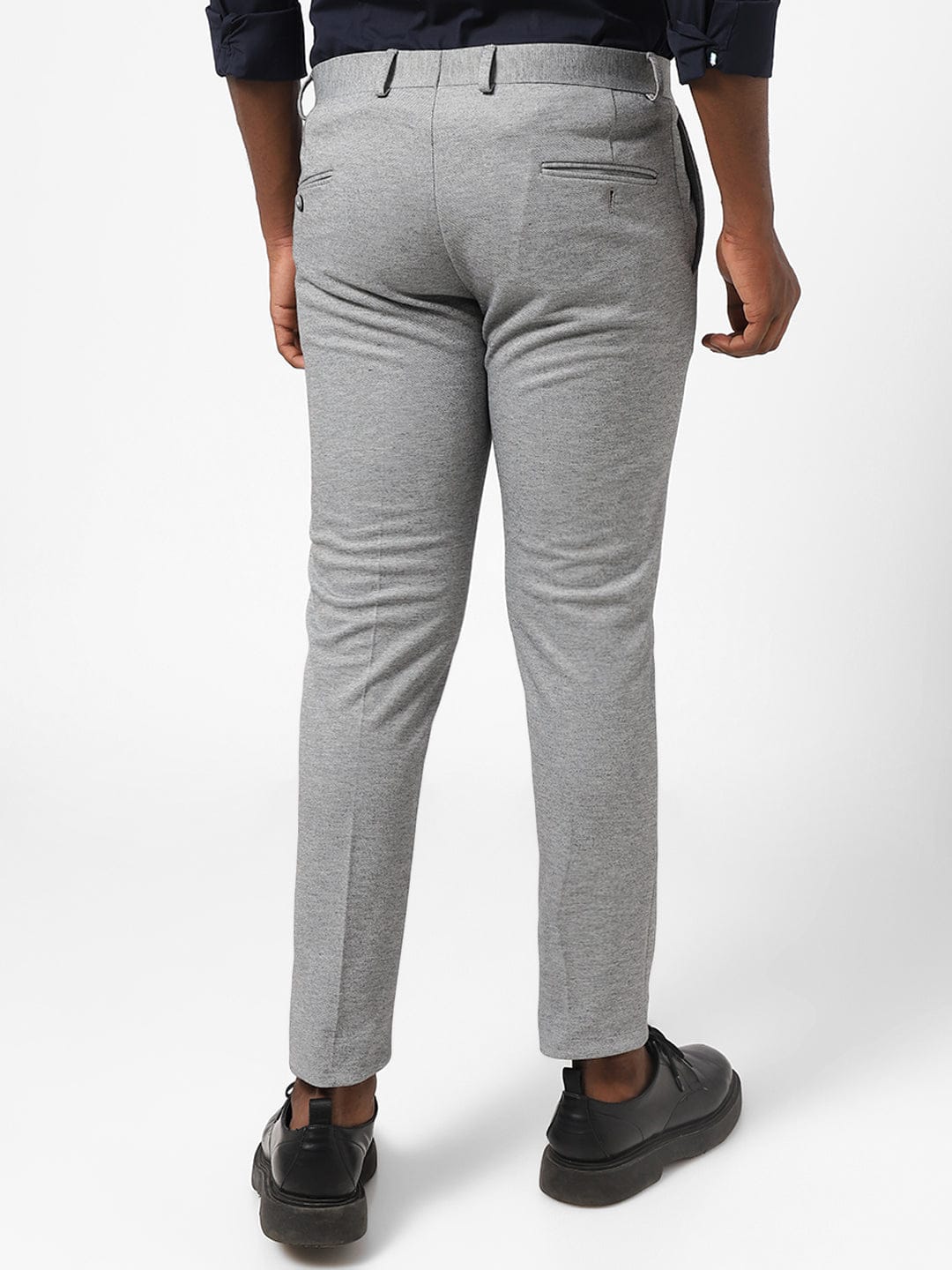 Grey Knitted Stretch Men&