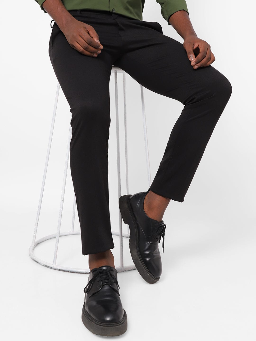 Black Knitted Stretch Men&