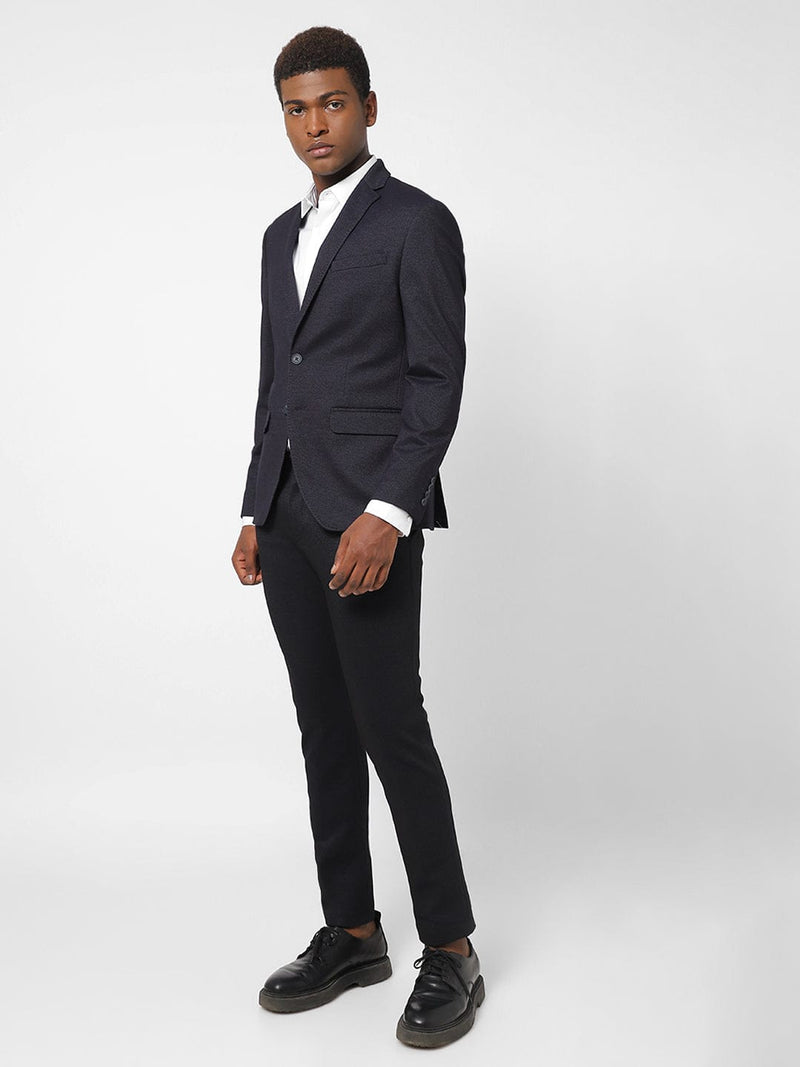 Men's Navy Blue Blazer TCJ46452