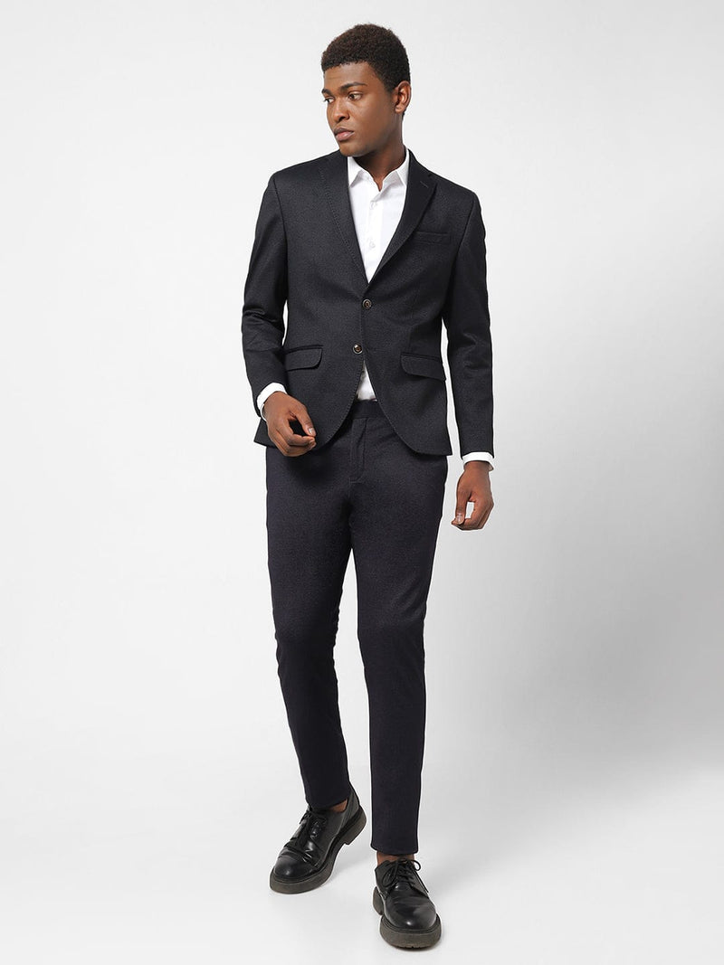 Men's Black Pin Dot Blazer TCJ1850