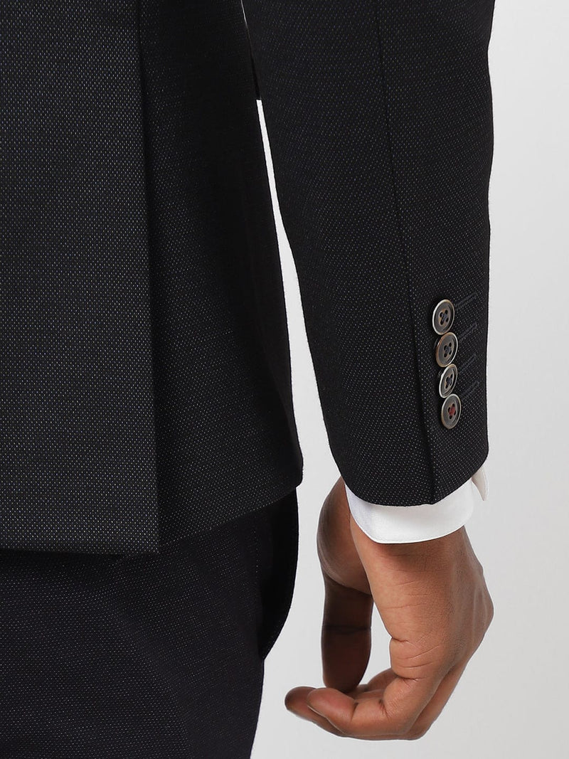 Men's Black Pin Dot Blazer TCJ1850