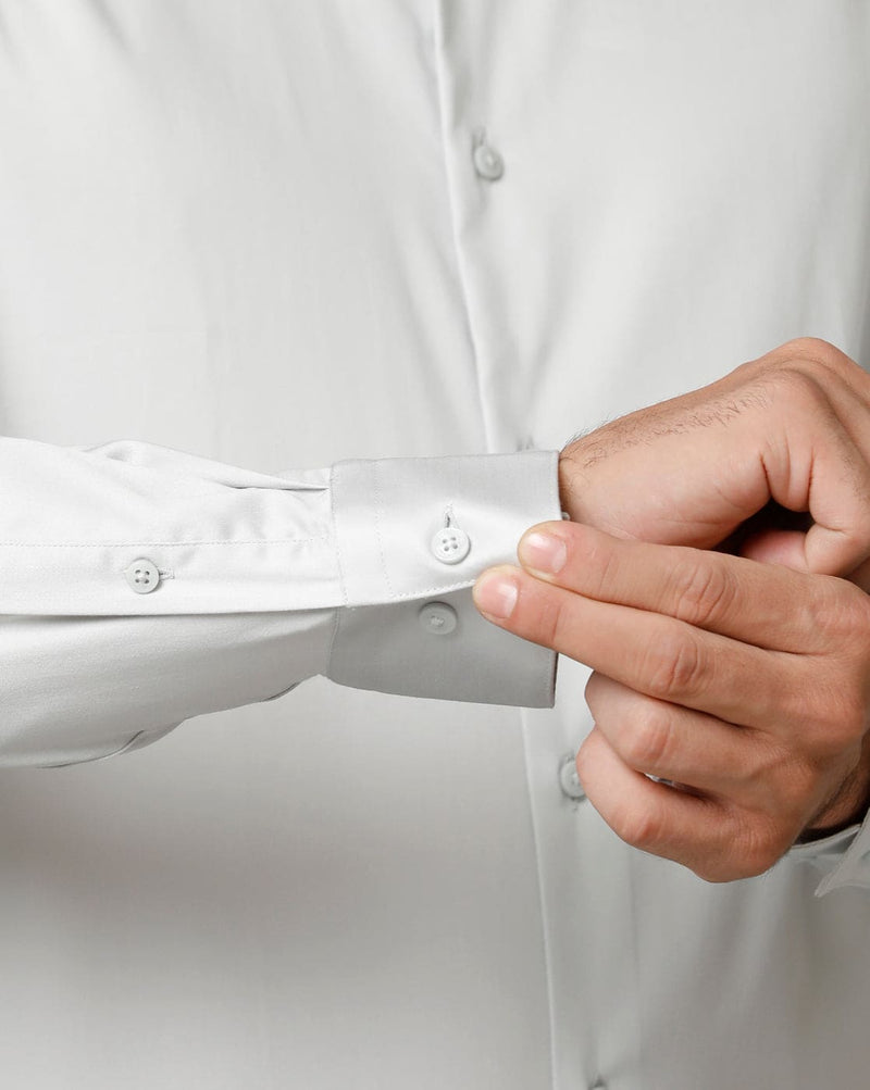 Men's Grey Cotton Stretch Shirt