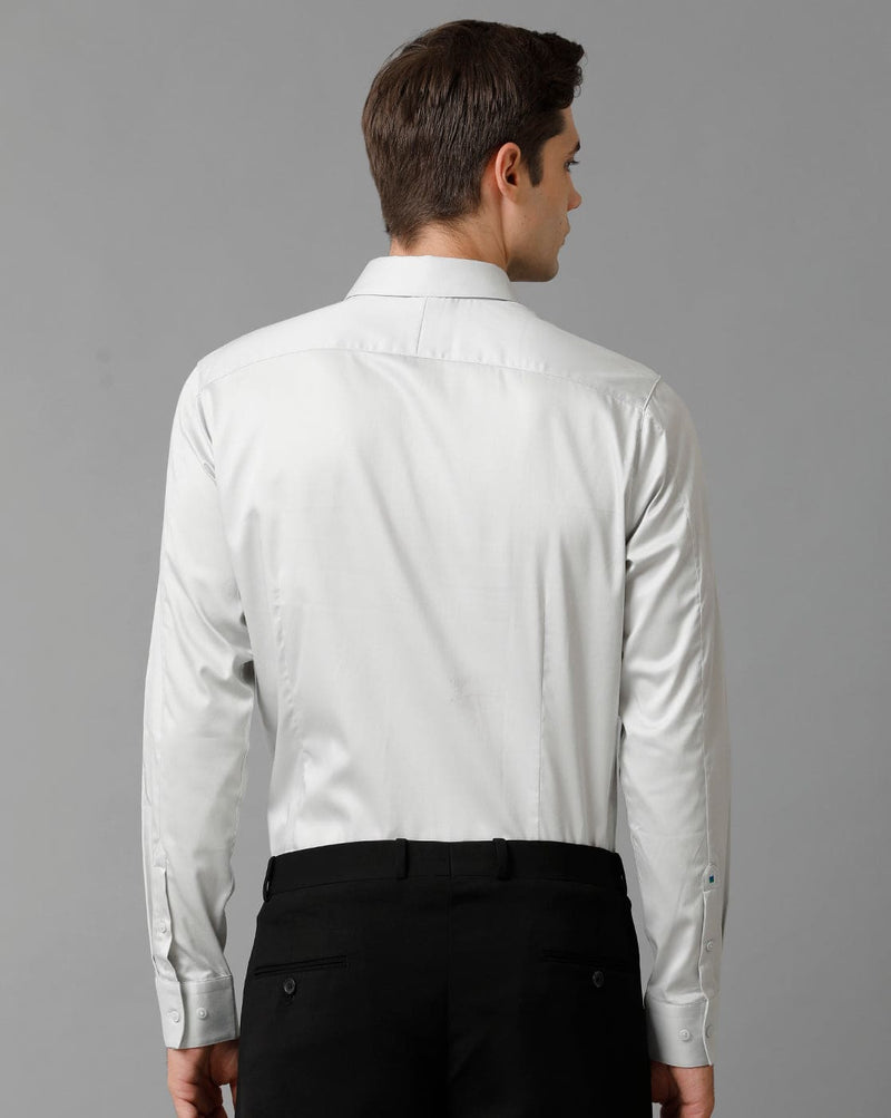 Men's Grey Cotton Stretch Shirt