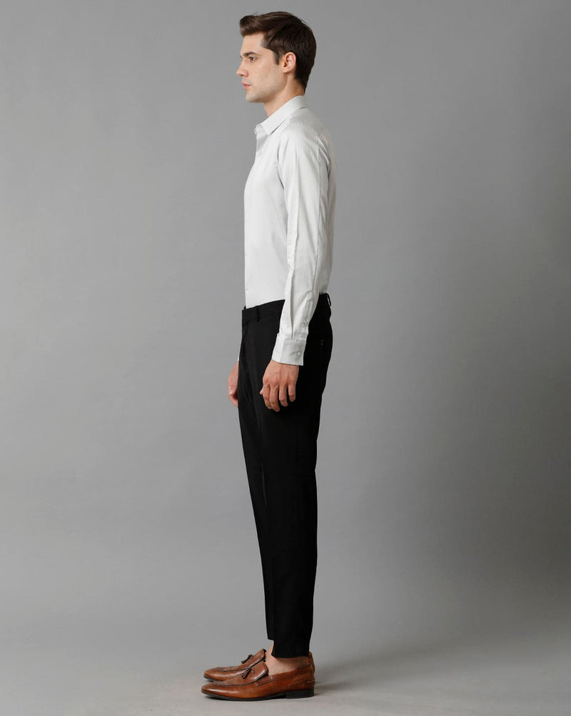 Men's Grey Cotton Stretch Shirt